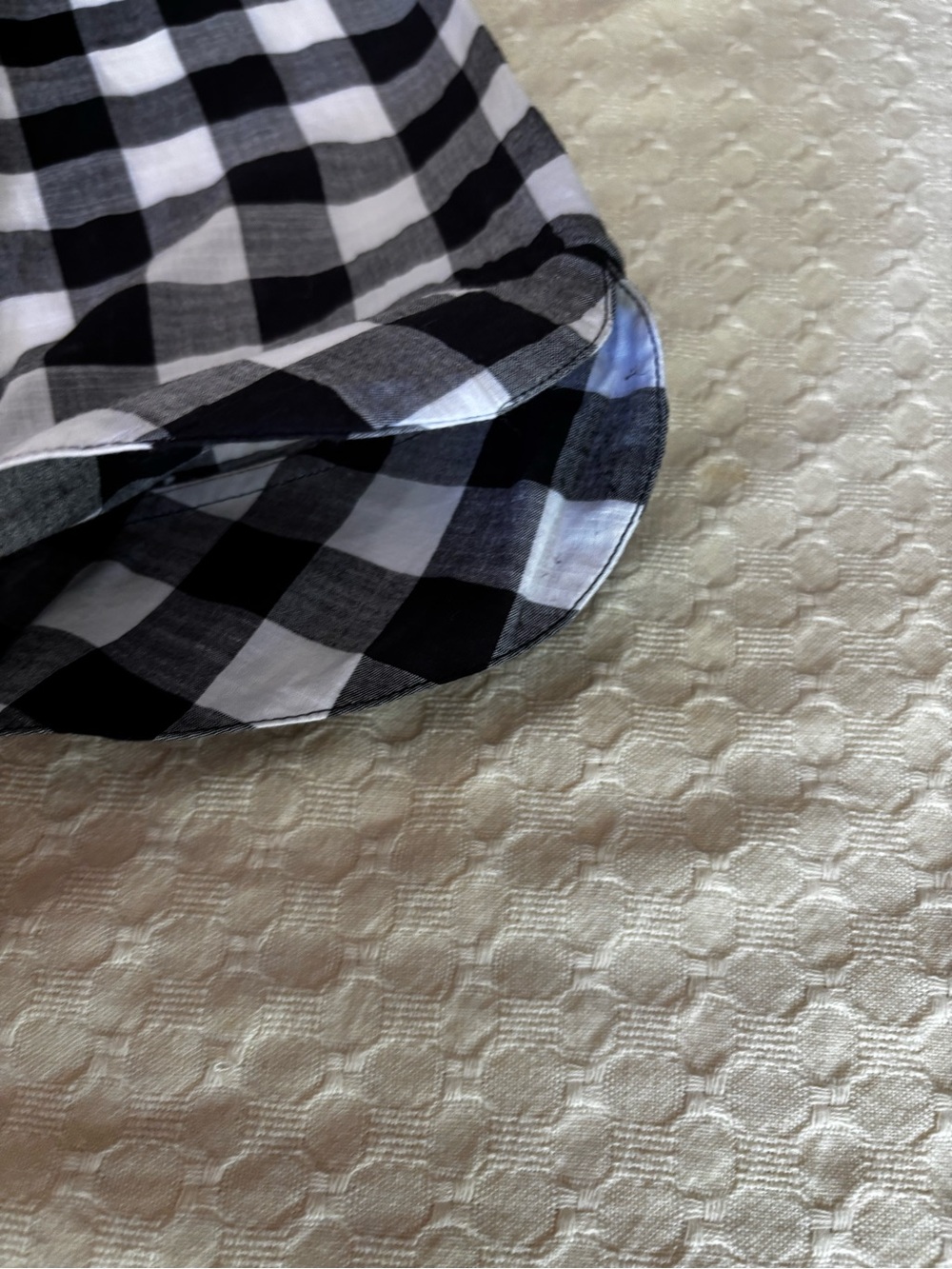 Foxcroft Black and White Check Button-Front Blouse - Picture 10 of 11
